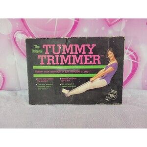 The Original Tummy Trimmer Blue Vintage Spring Abdominal Metal Exerciser w/ Box
